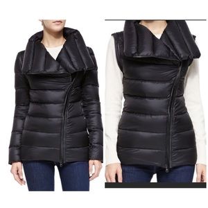 Like New Mackage Qeren Ink Blue Convertible Quilted Down Jacket Women’s Size XS